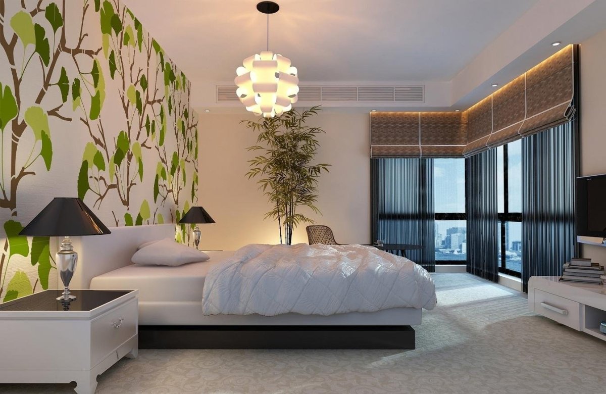 Зонирование комнаты угловым диваном