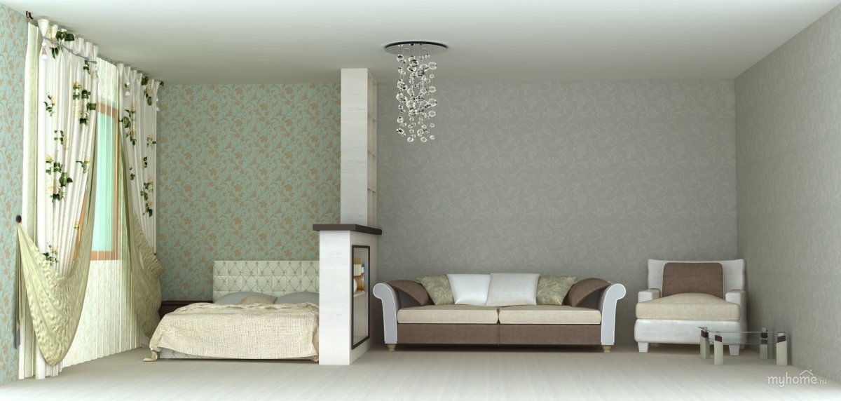 Выделение зон в интерьере