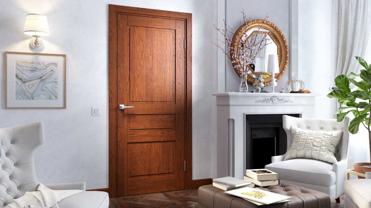 Рыжие двери в современном интерьере