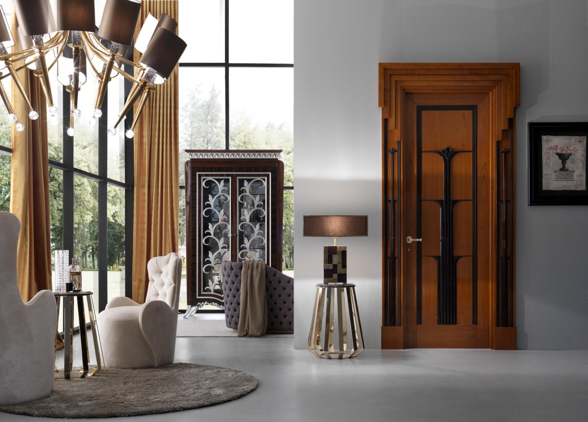 Рыжие двери в интерьере