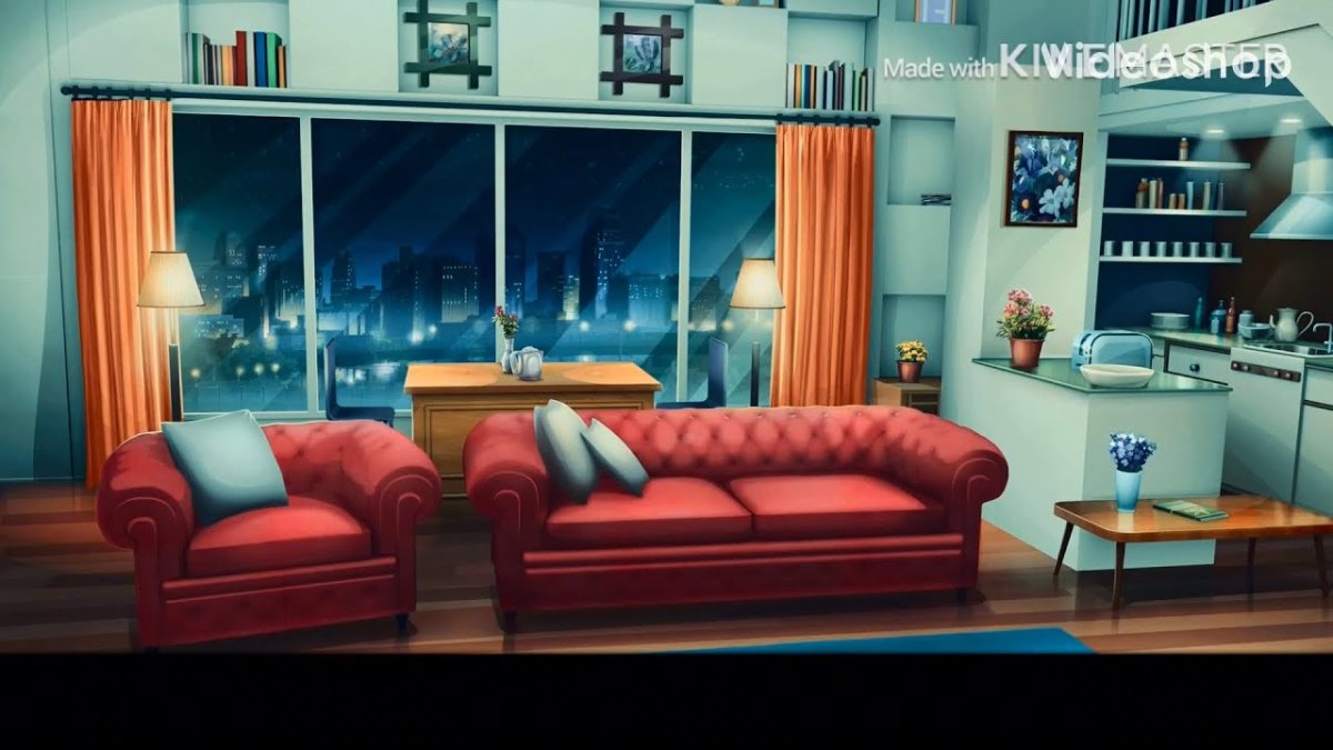 Фон для мультфильма квартира