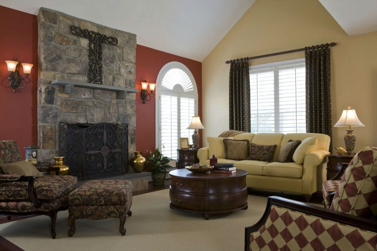 Несколько цветов в интерьере гостиной