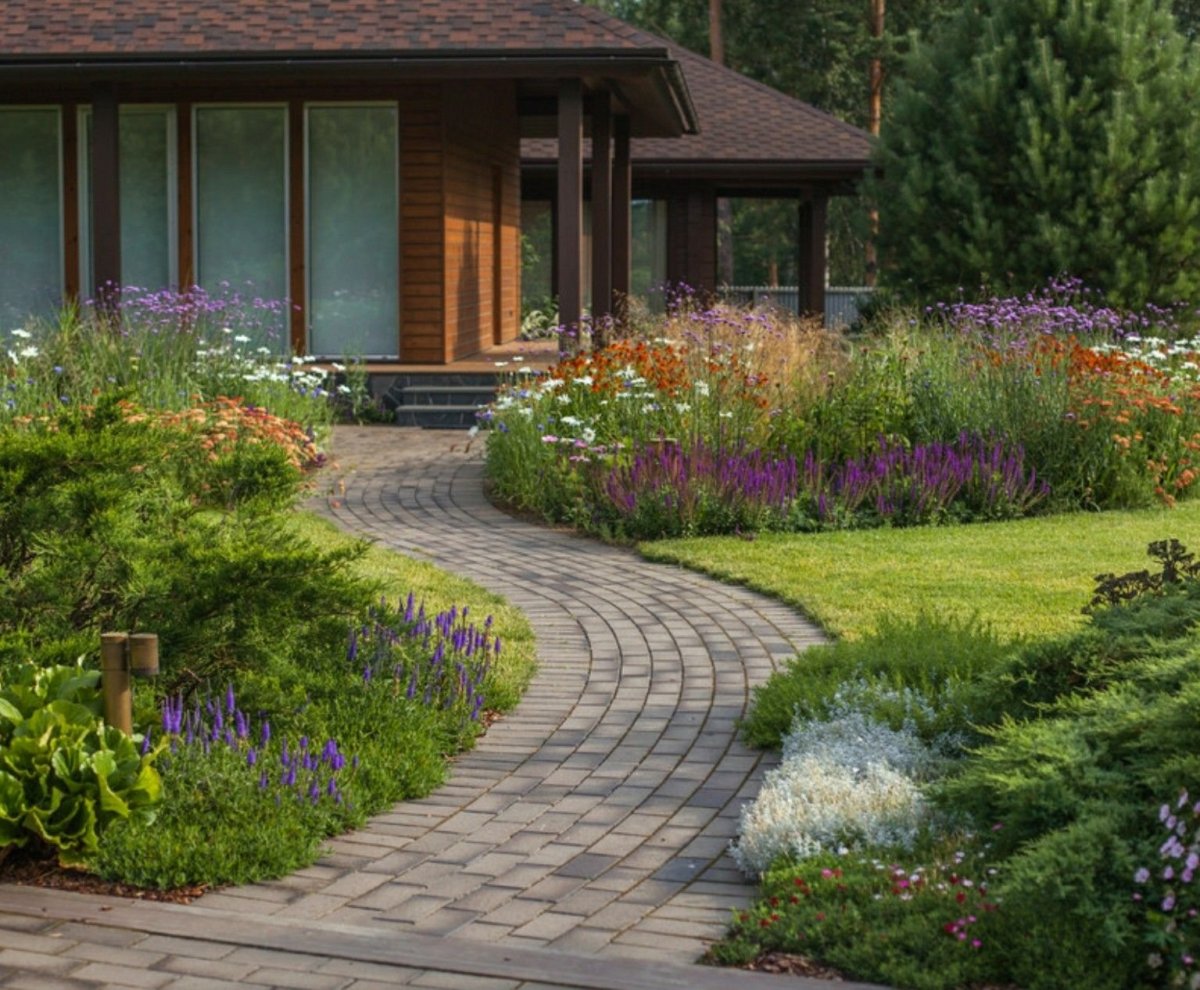 Дизайнерские дорожки в саду