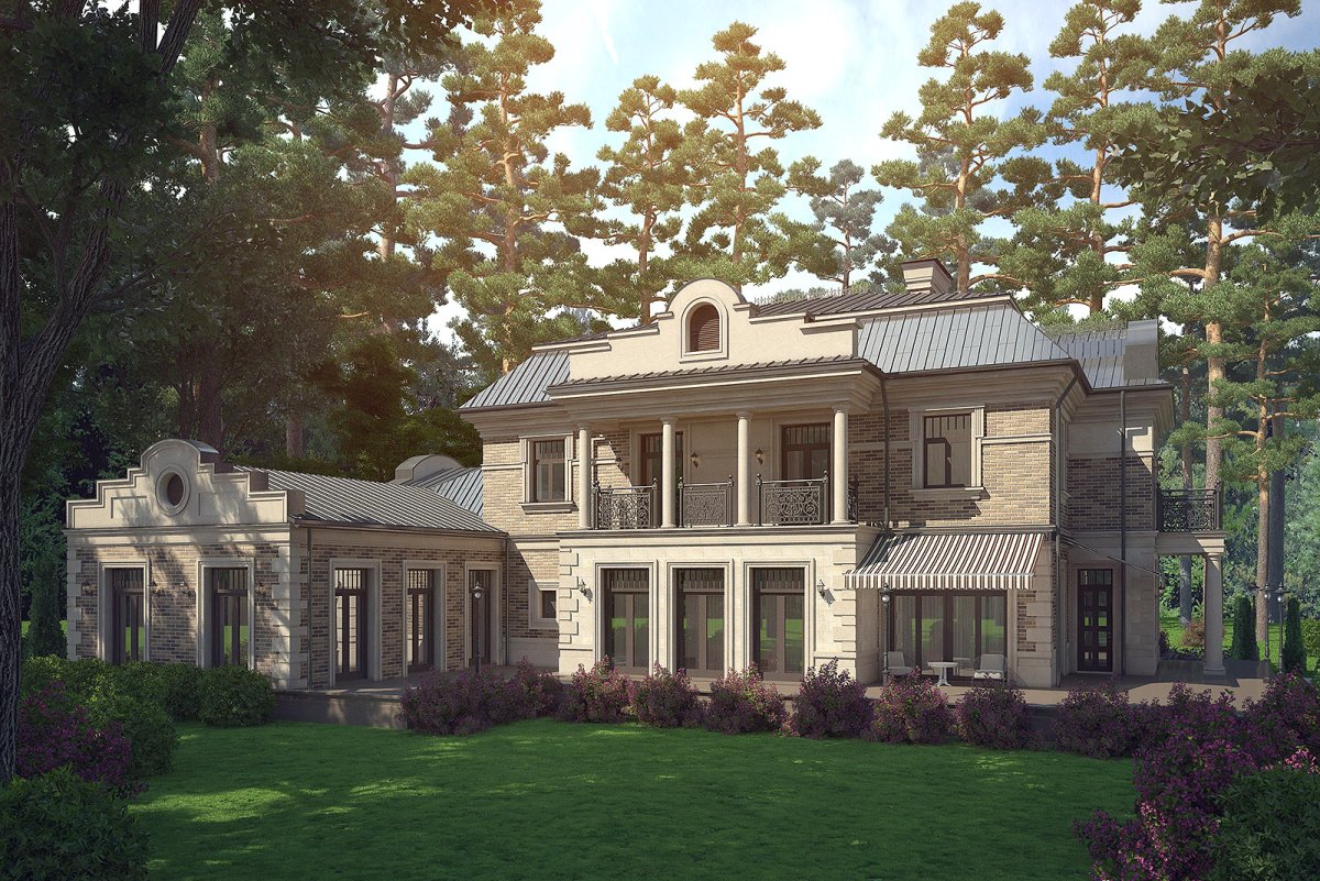 Дом в классическом усадебном стиле