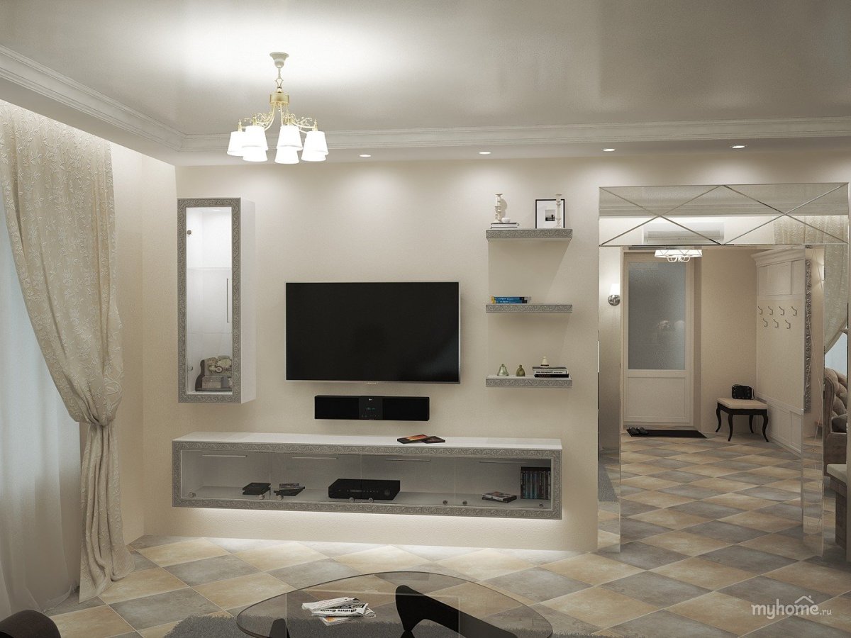 ТВ зона в гостиной