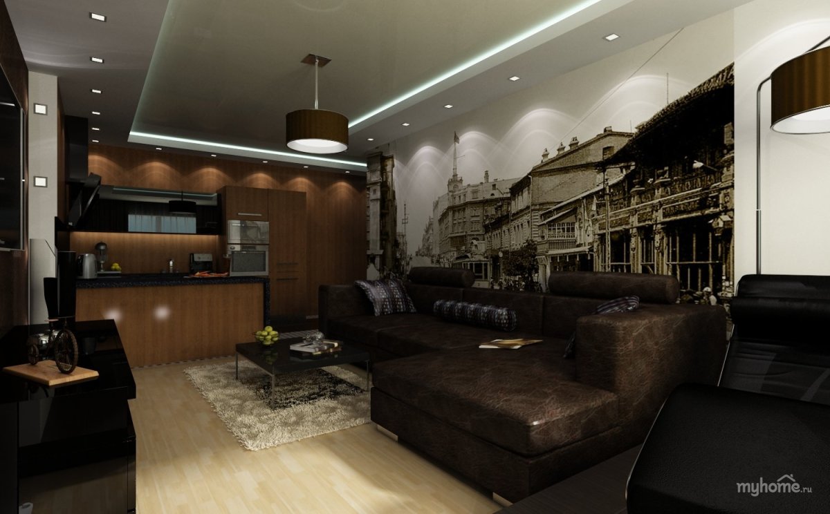 Темная мебель в квартире фото