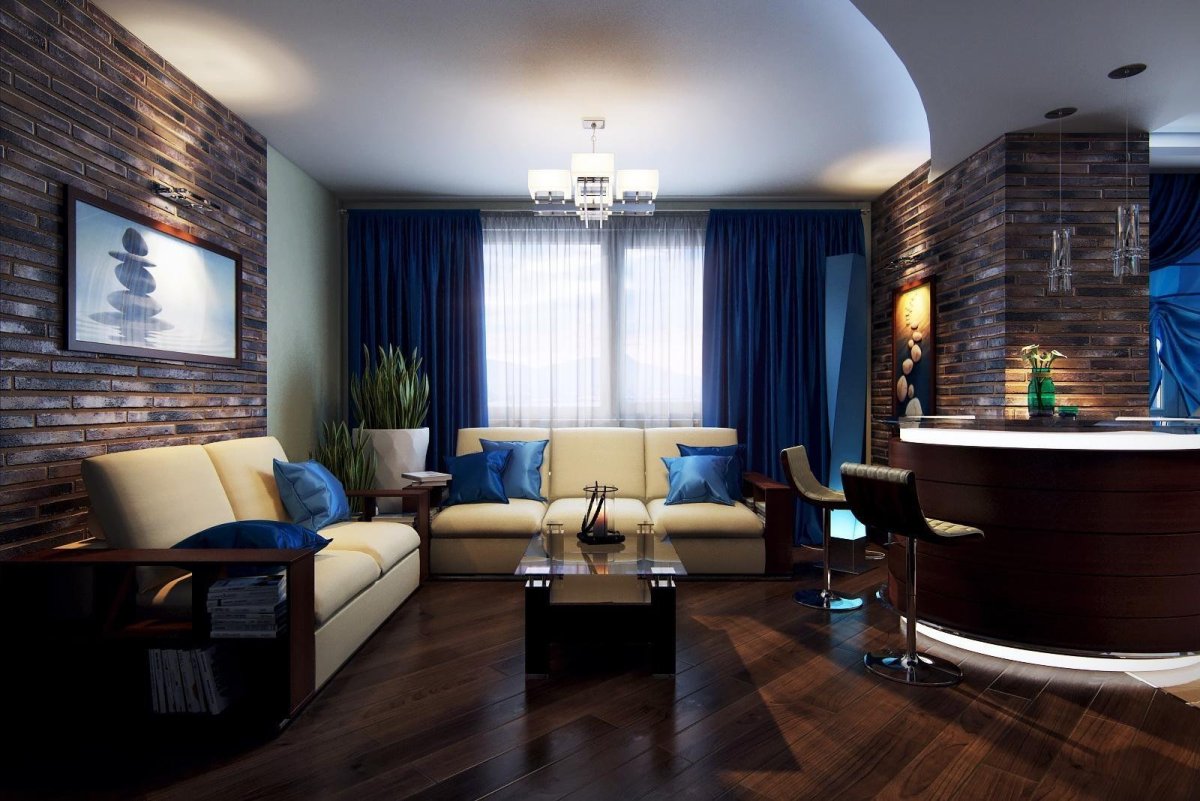 Квартира студия в коричневых тонах