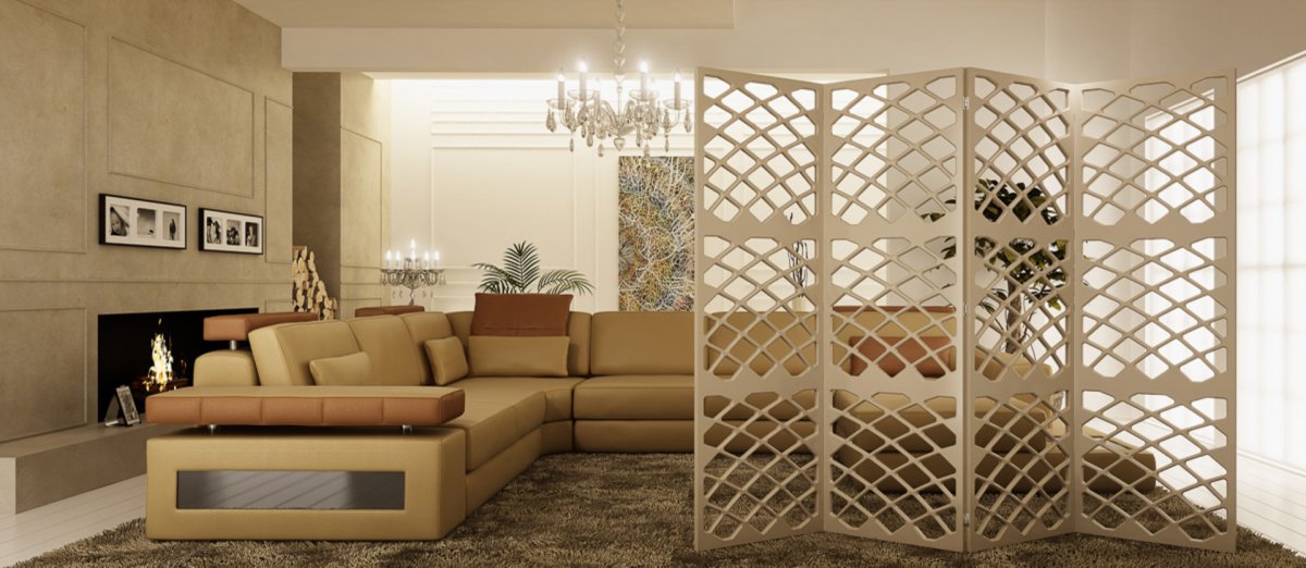 Ширма плетеная для зонирования