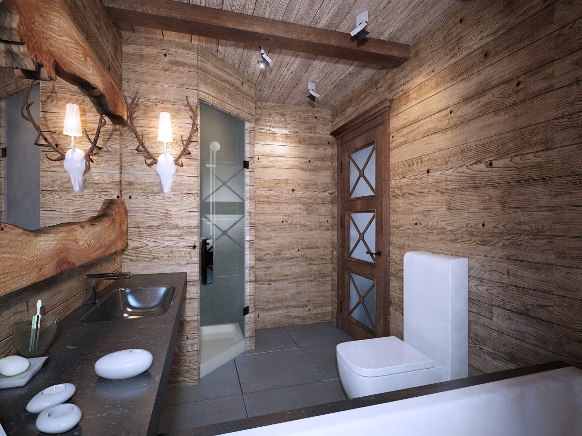 Баня в стиле Шале