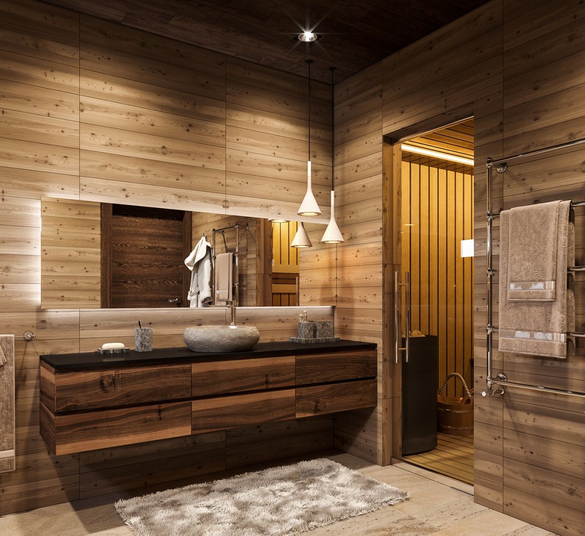 Баня в стиле Шале