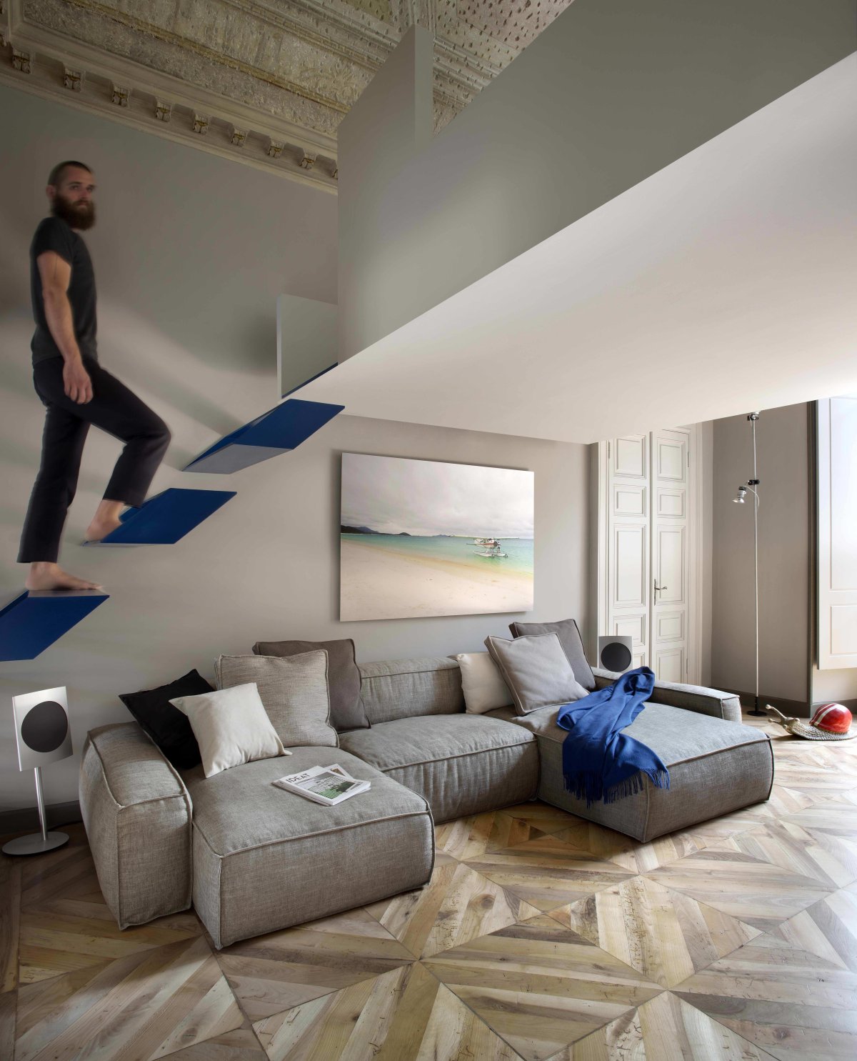 Необычный интерьер гостиной