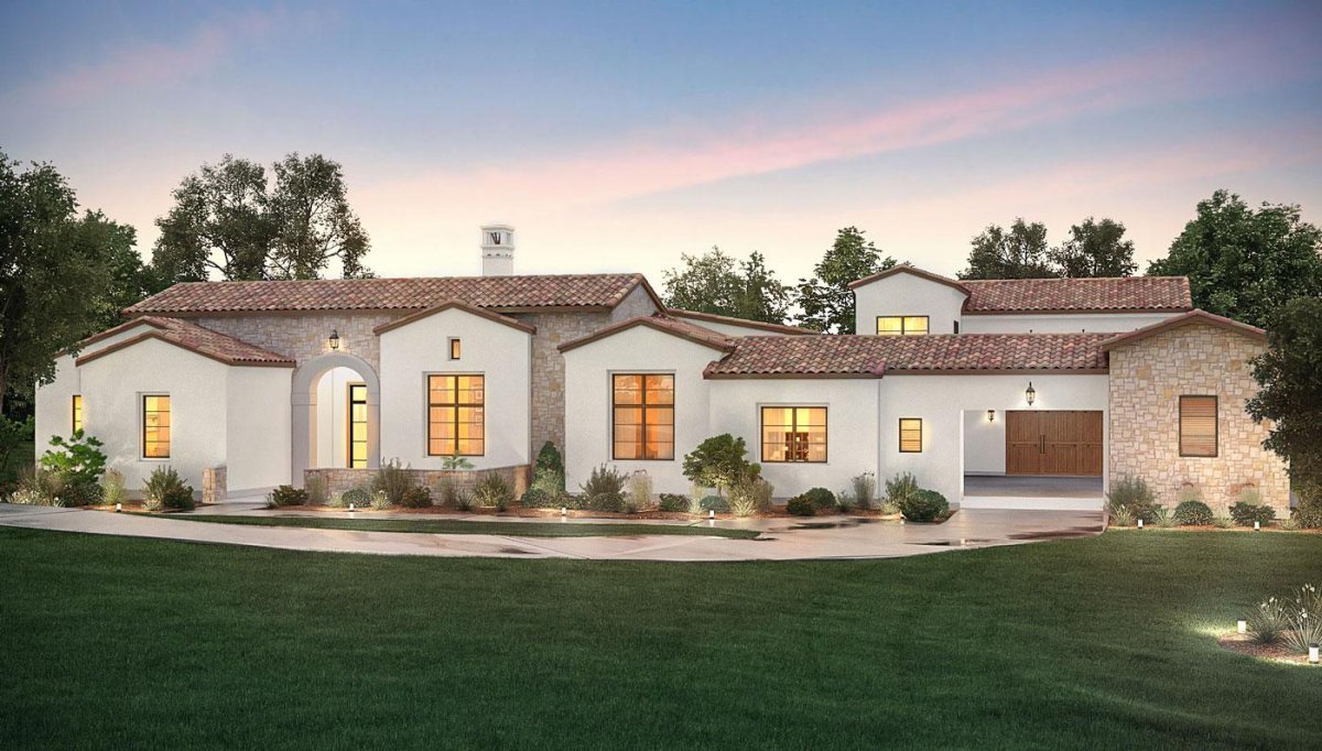 Средиземноморский одноэтажный дом