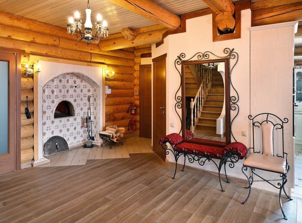 Бревенчатый дом в стиле Прованс