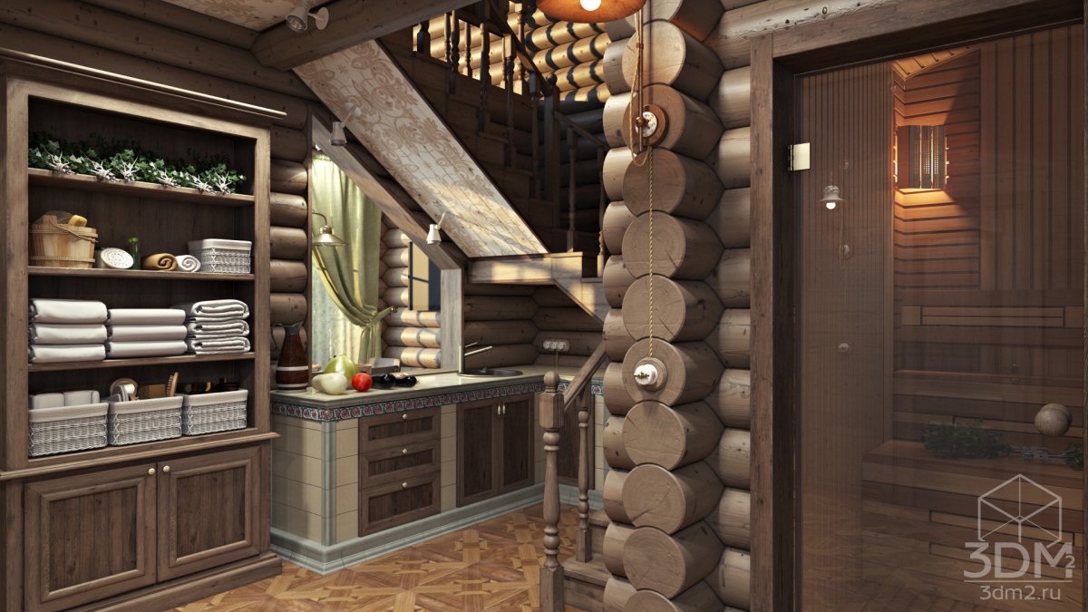 Прихожая в деревенском стиле