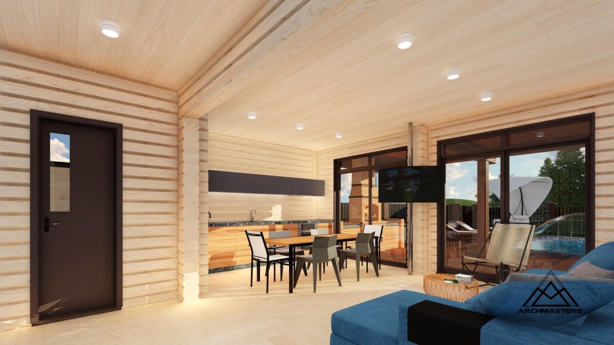 Красивый деревянный забор