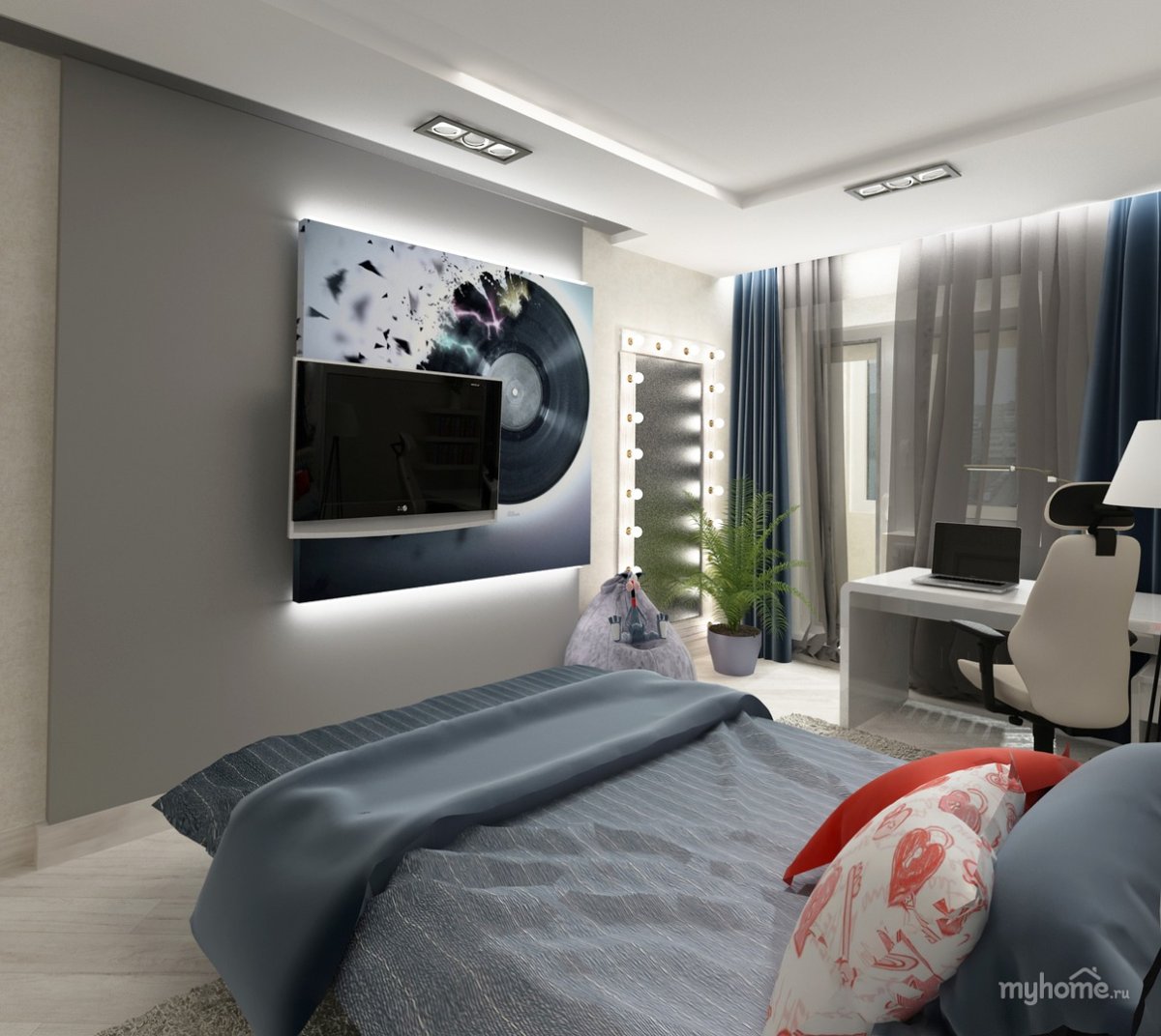 Телевизор в спальне