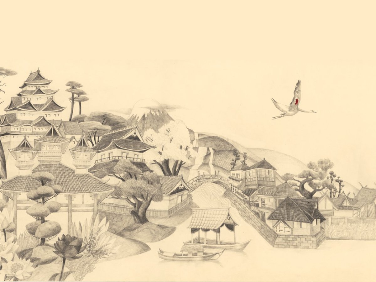 Китайская живопись гохуа рыбы