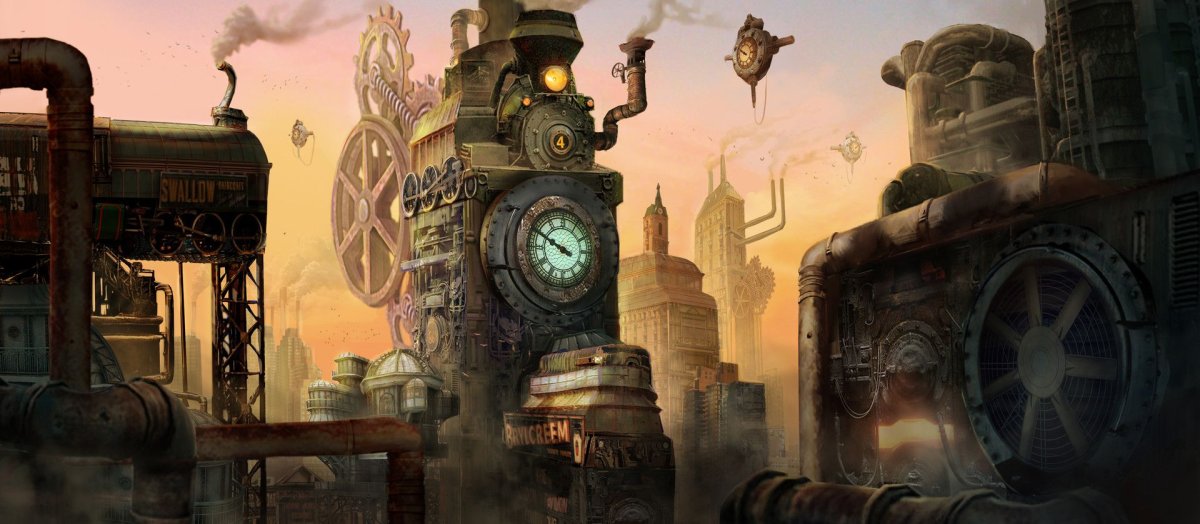 Стимпанк город