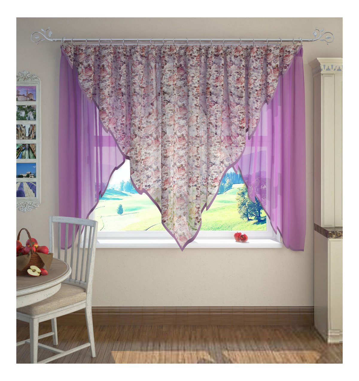 Шторы для кухни Нивасан Ромео