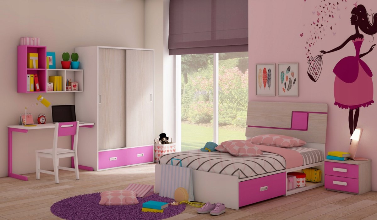 Мебель в комнату подростка девочки стильная