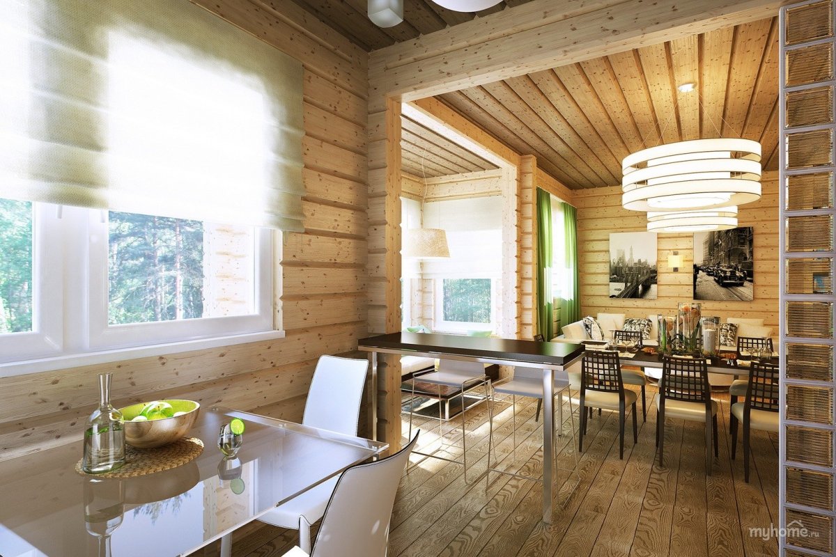 Кухня в деревянном доме