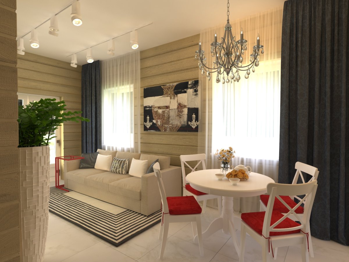 Красивые кухни в деревянном доме