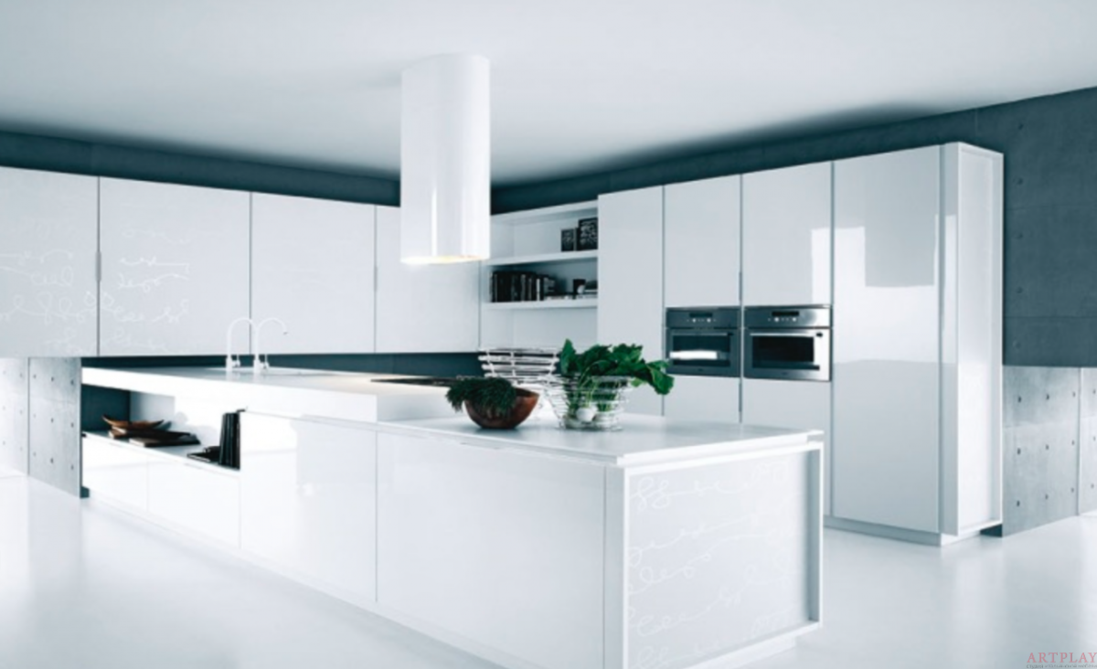 Белая матовая кухня