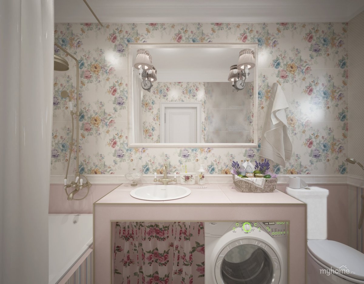 Кафель в стиле Прованс для ванной
