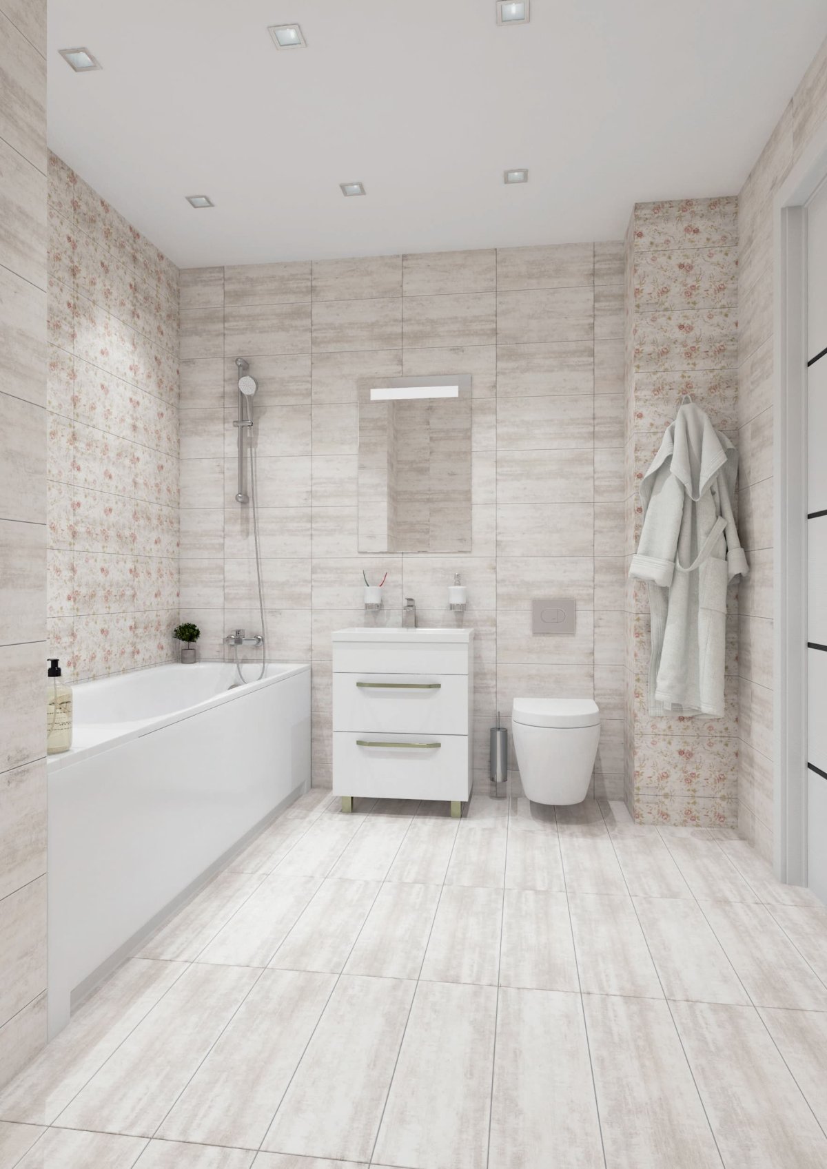 Напольная плитка в деревенском стиле