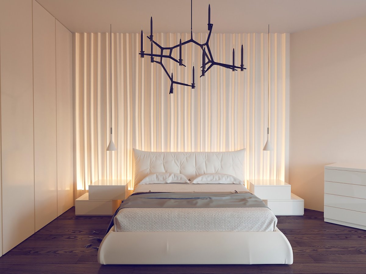 Маленькая спальня в белом цвете