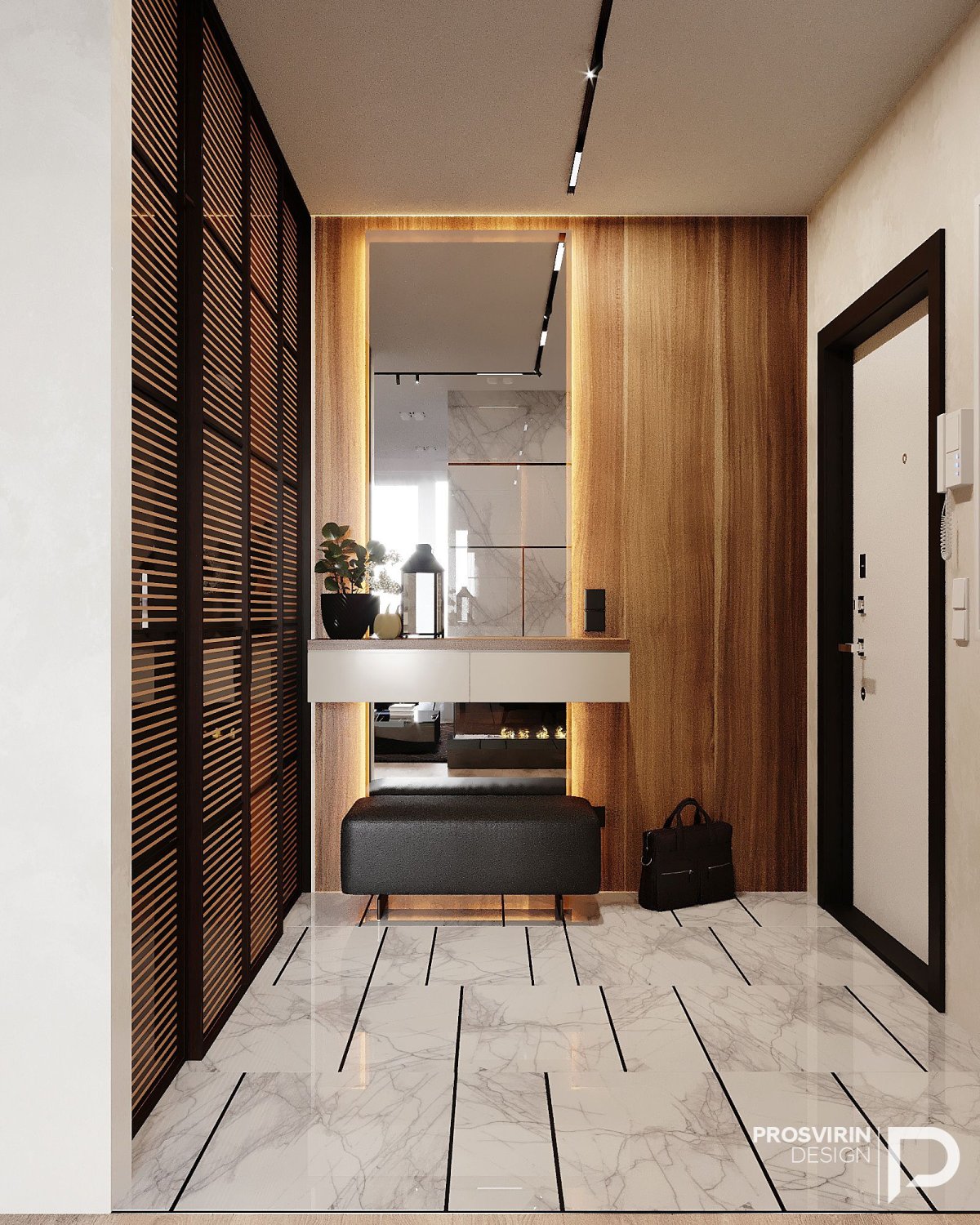 Прихожая с гардеробной комнатой