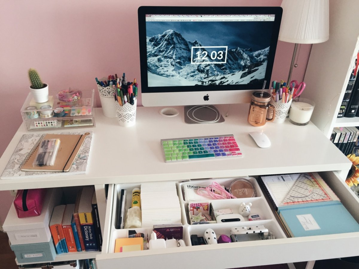 Икеа доска над рабочим столом