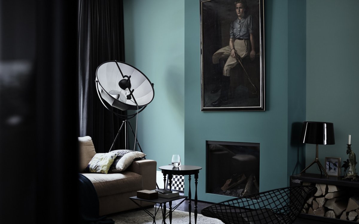 Гостиная в стиле Нуар арт