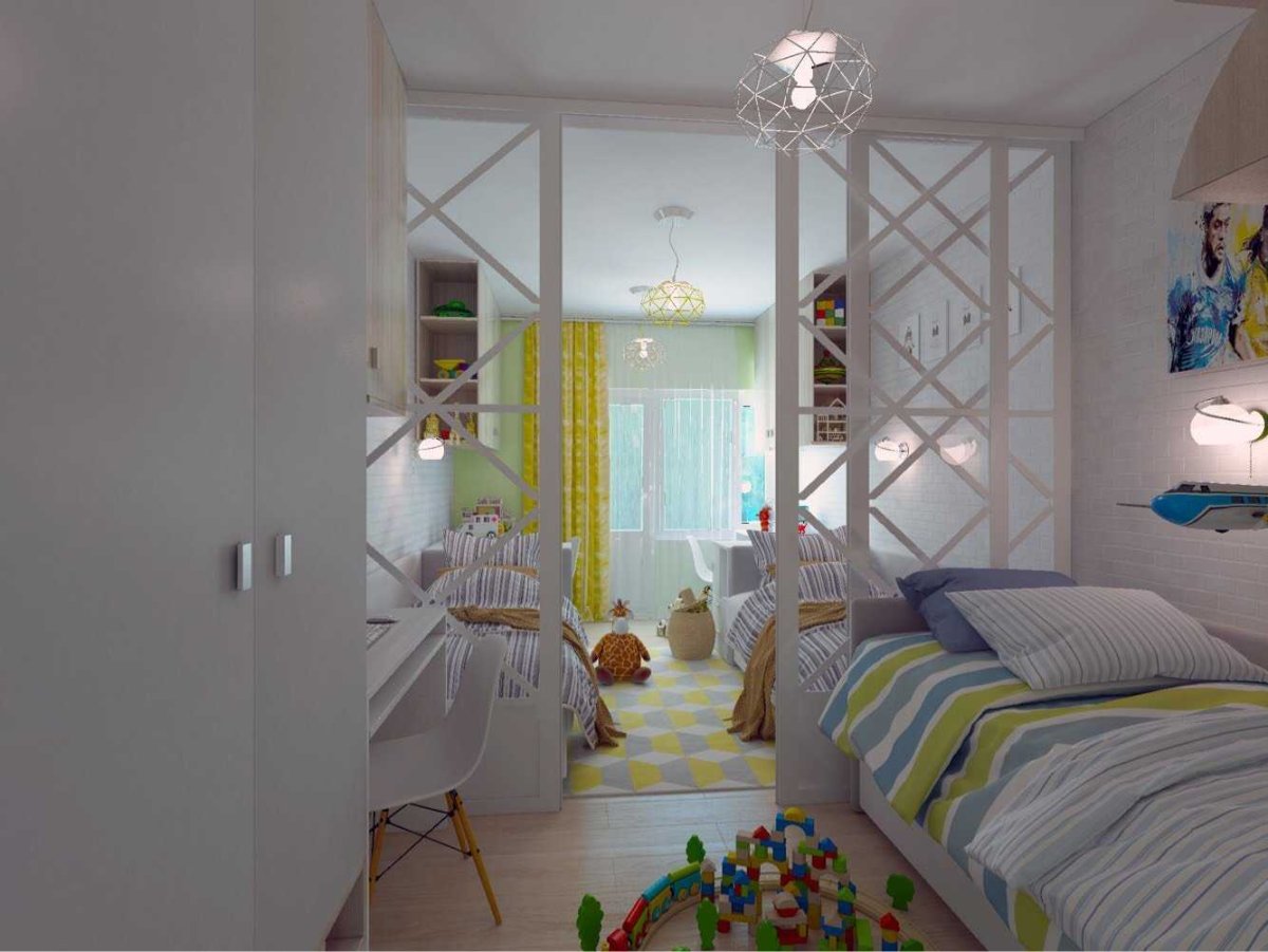 Уютная детская комната для двоих