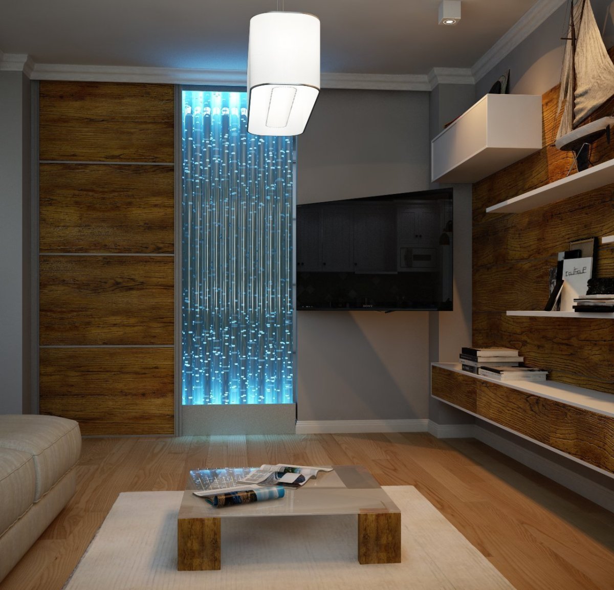 Водопад в интерьере