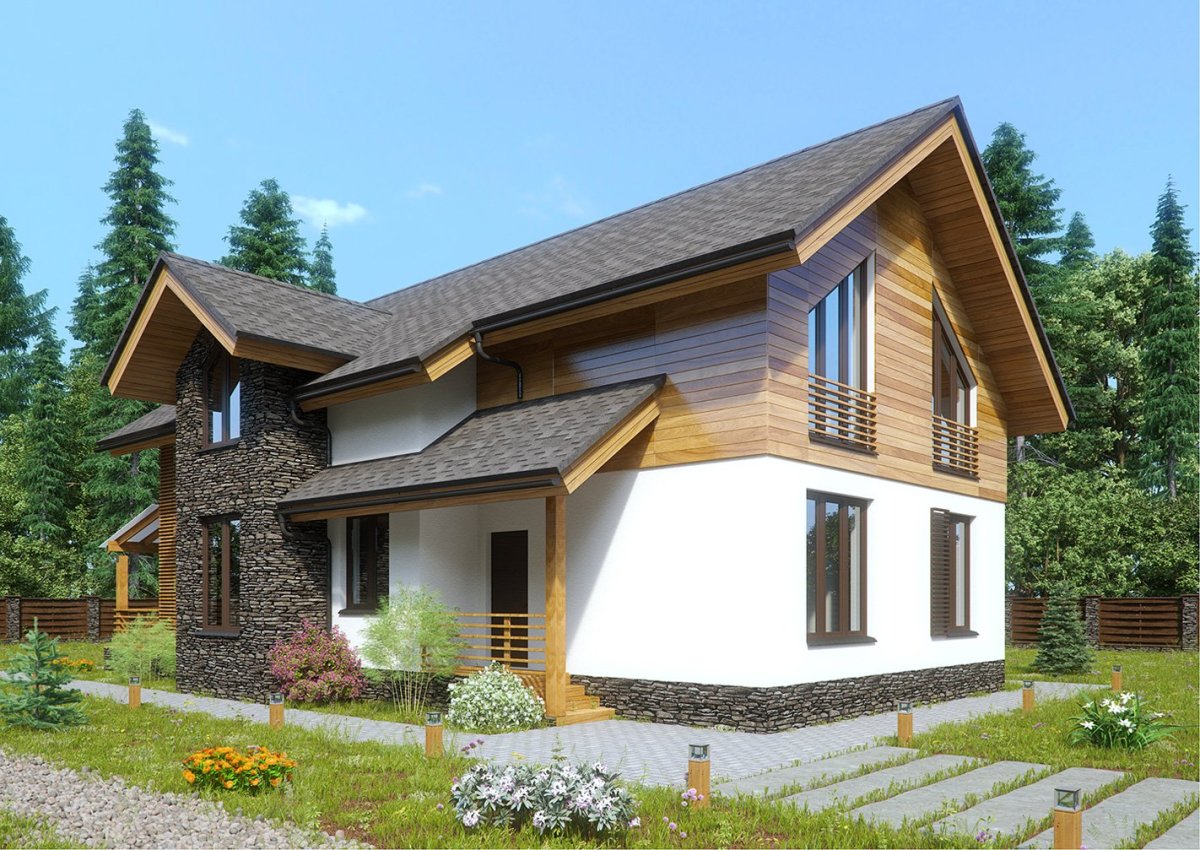 Отделка одноэтажного дома сайдингом