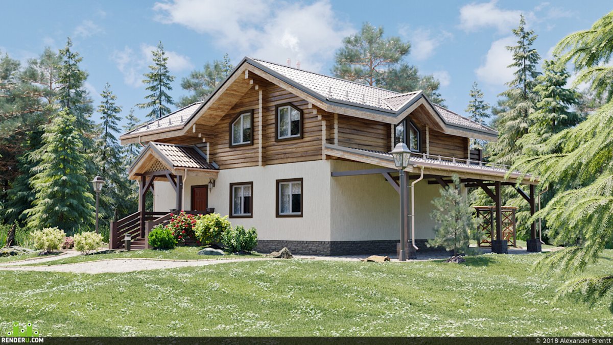 Стиль Шале фасад