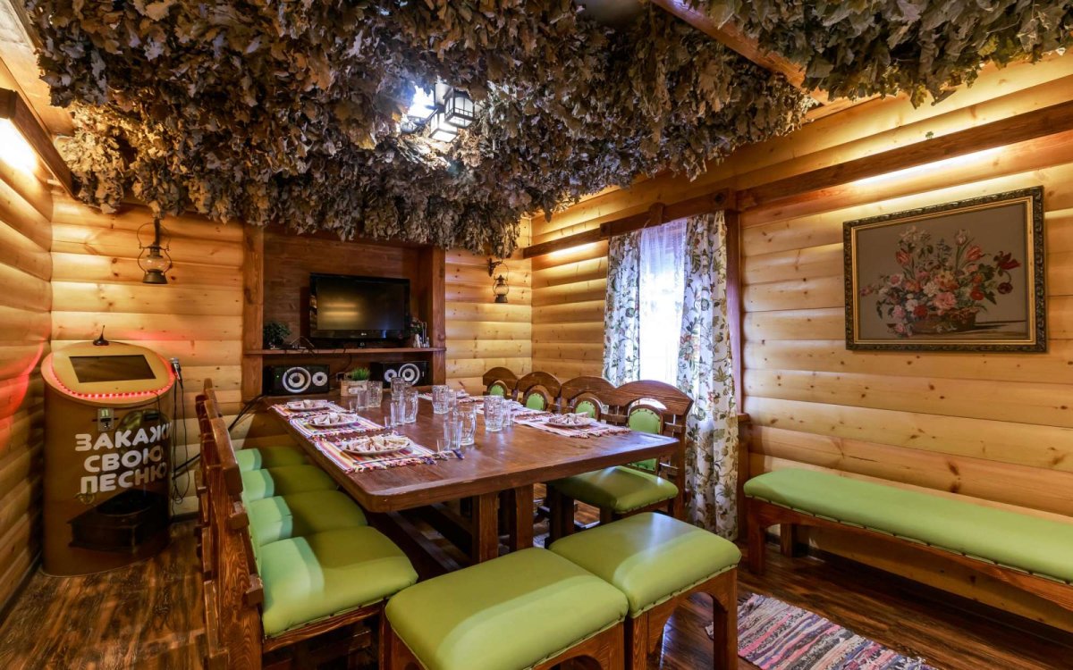 Блокхаус в интерьере бани