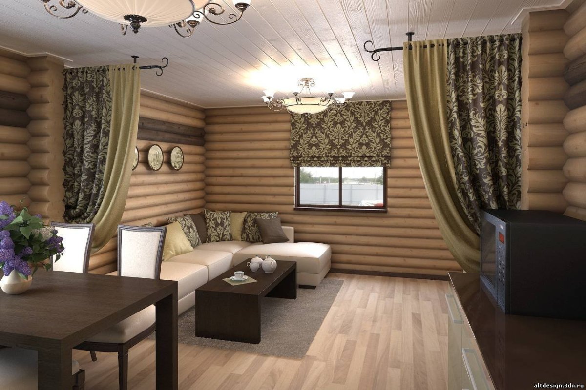 Внутренний интерьер бани