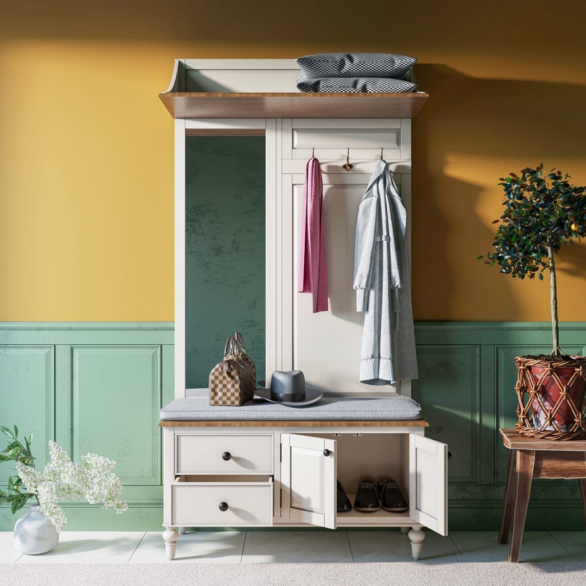 Коридор в стиле шебби Шик