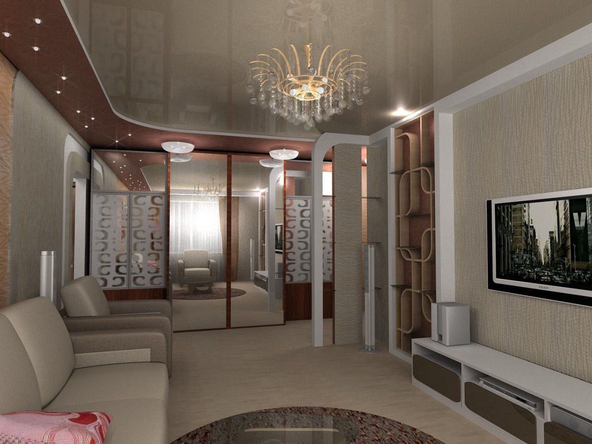 Зал в двухкомнатной квартире