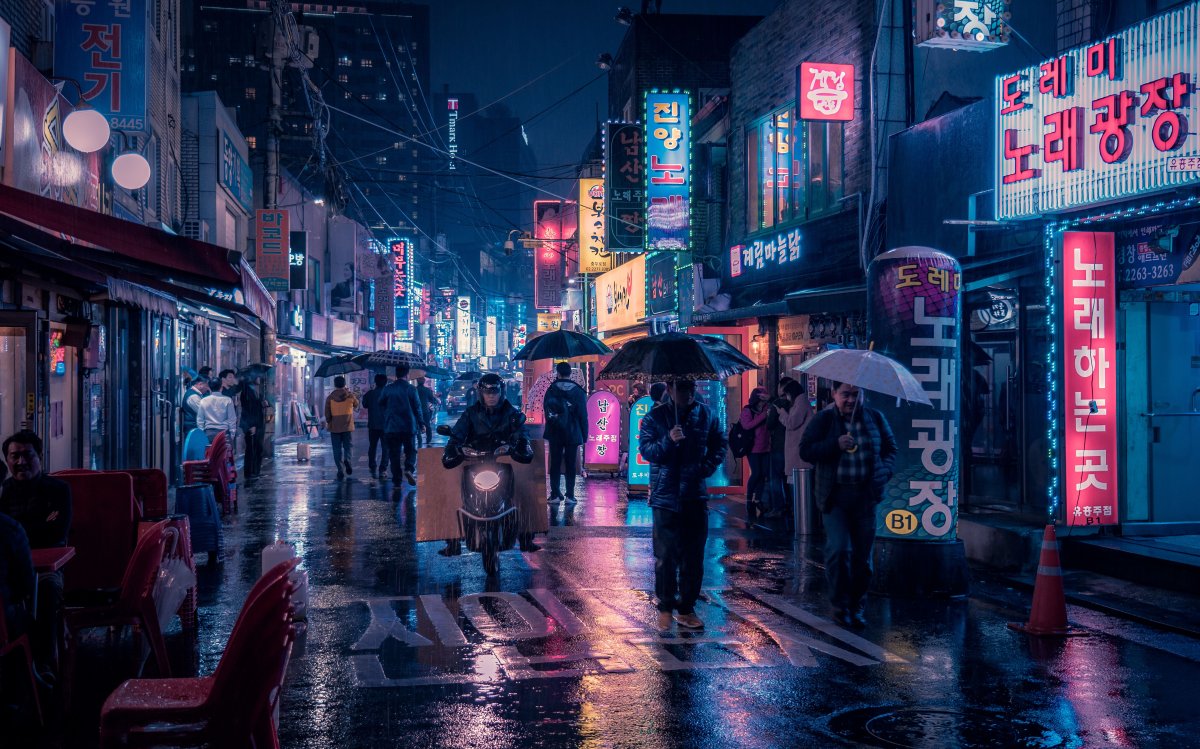 Корея Сеул улицы