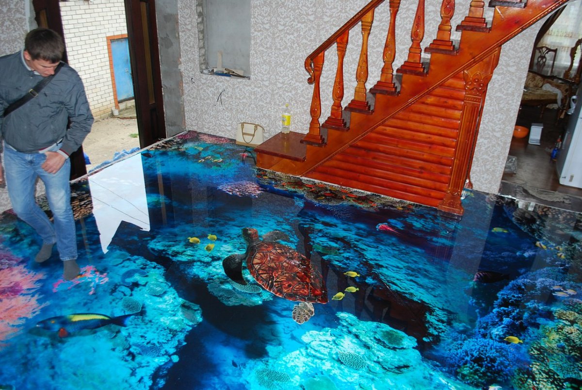 Заливной пол с рисунком 3д