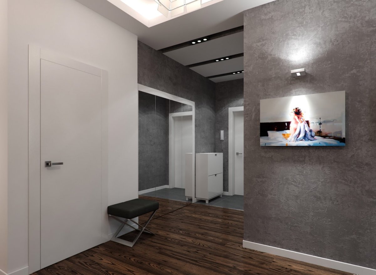 Прихожая венецианская штукатурка лофт