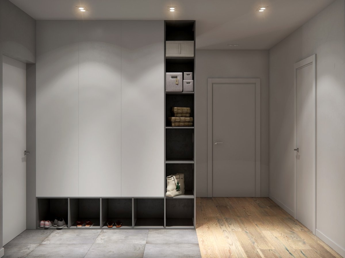 Шкаф в прихожую под бетон