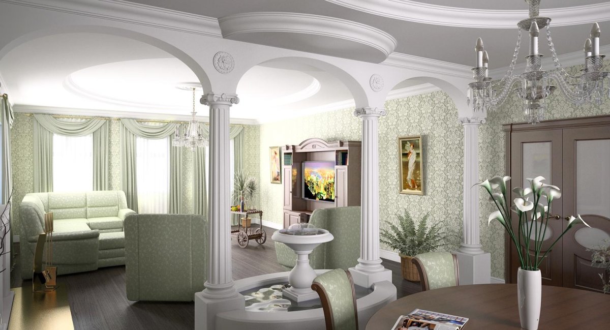 Колонны в современном интерьере