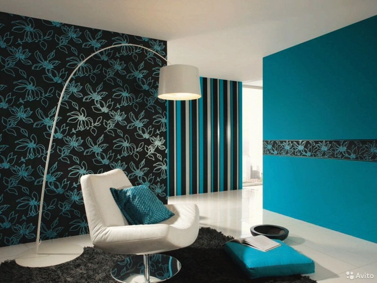 Сочетание обоев в интерьере