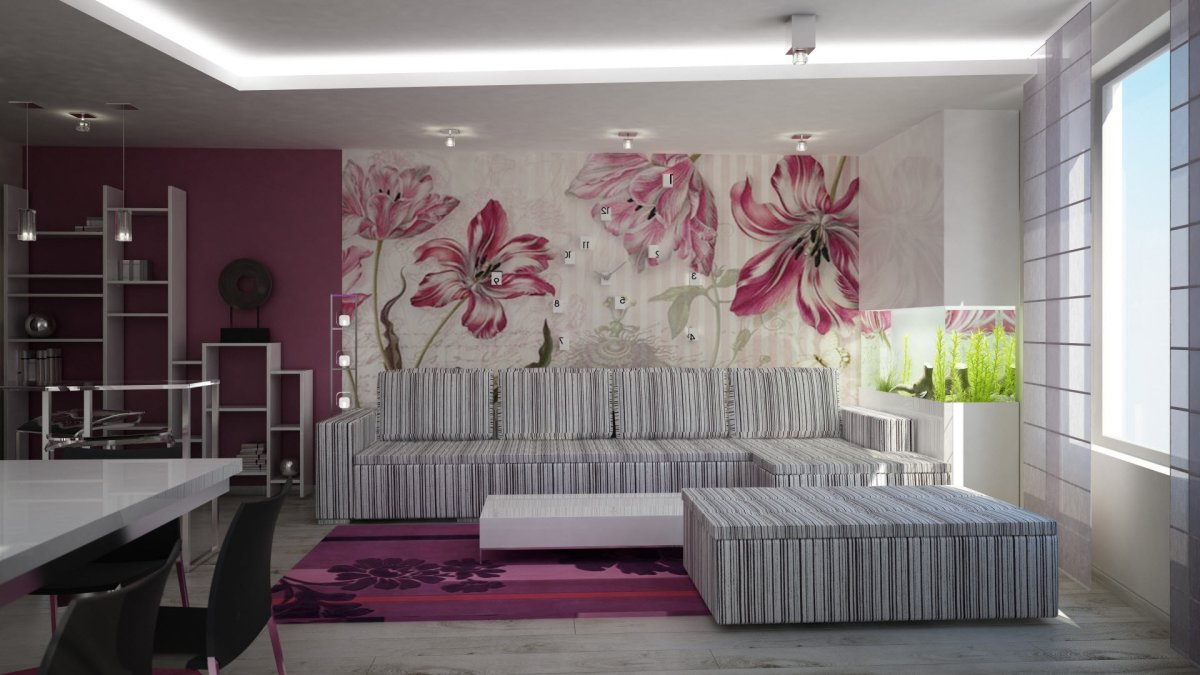 Современные фотообои в интерьере