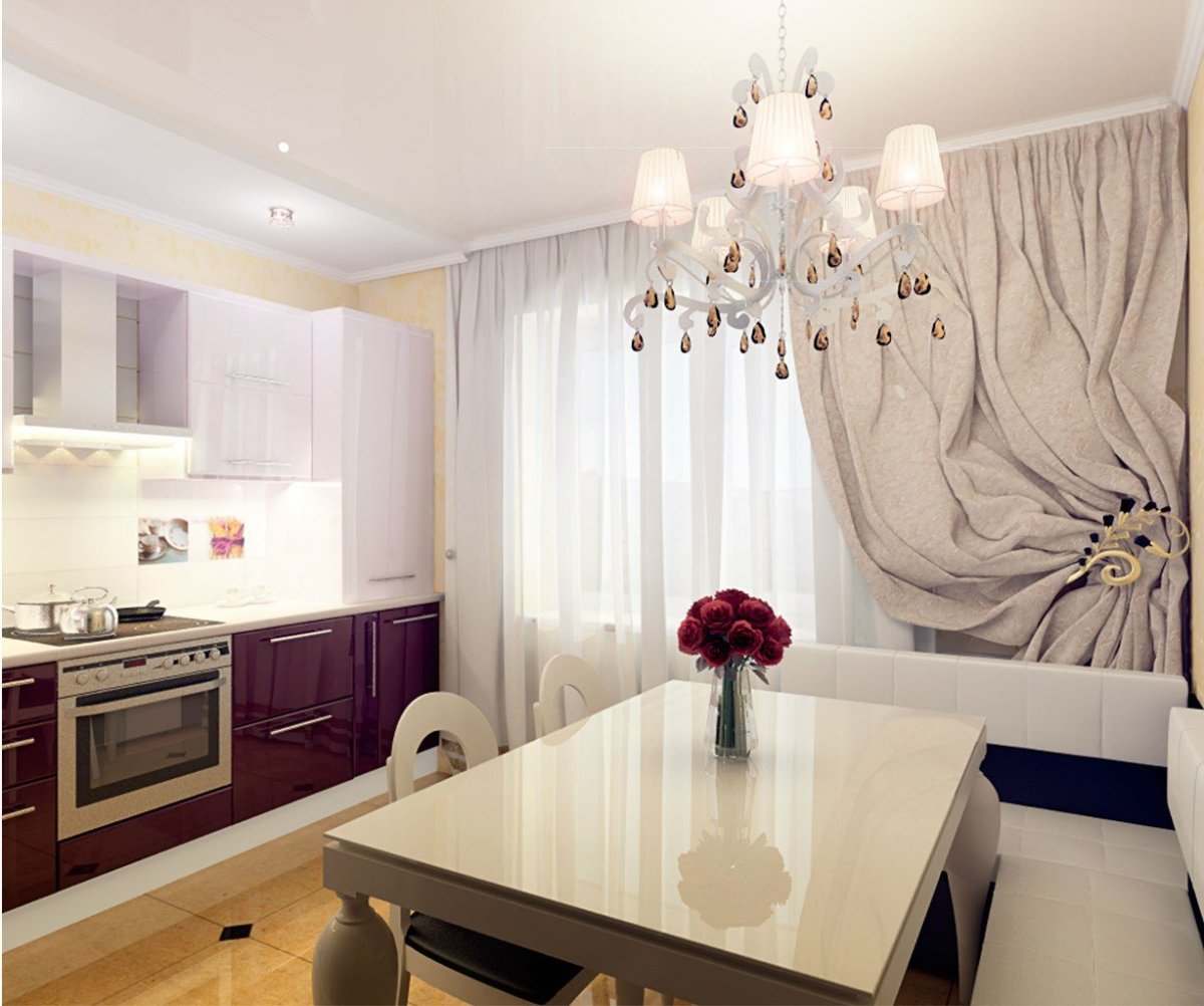 Шторы на кухню в современном стиле