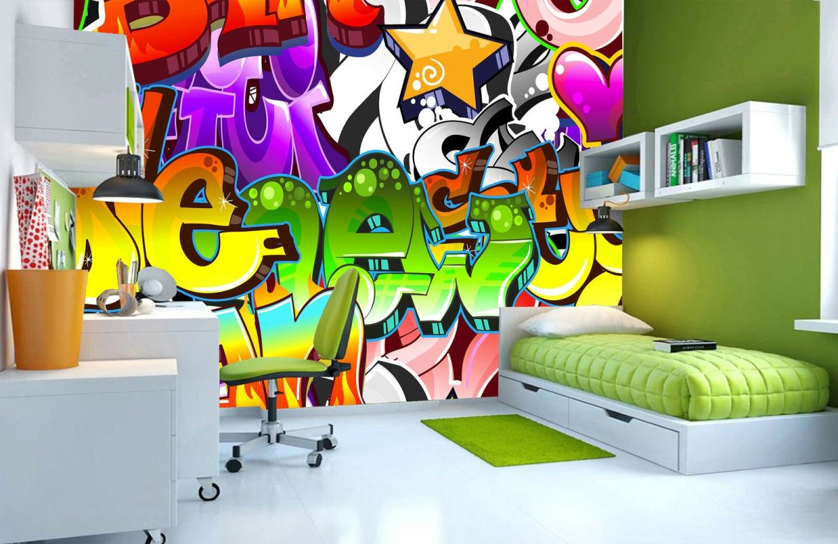Граффити на комнату с приставками